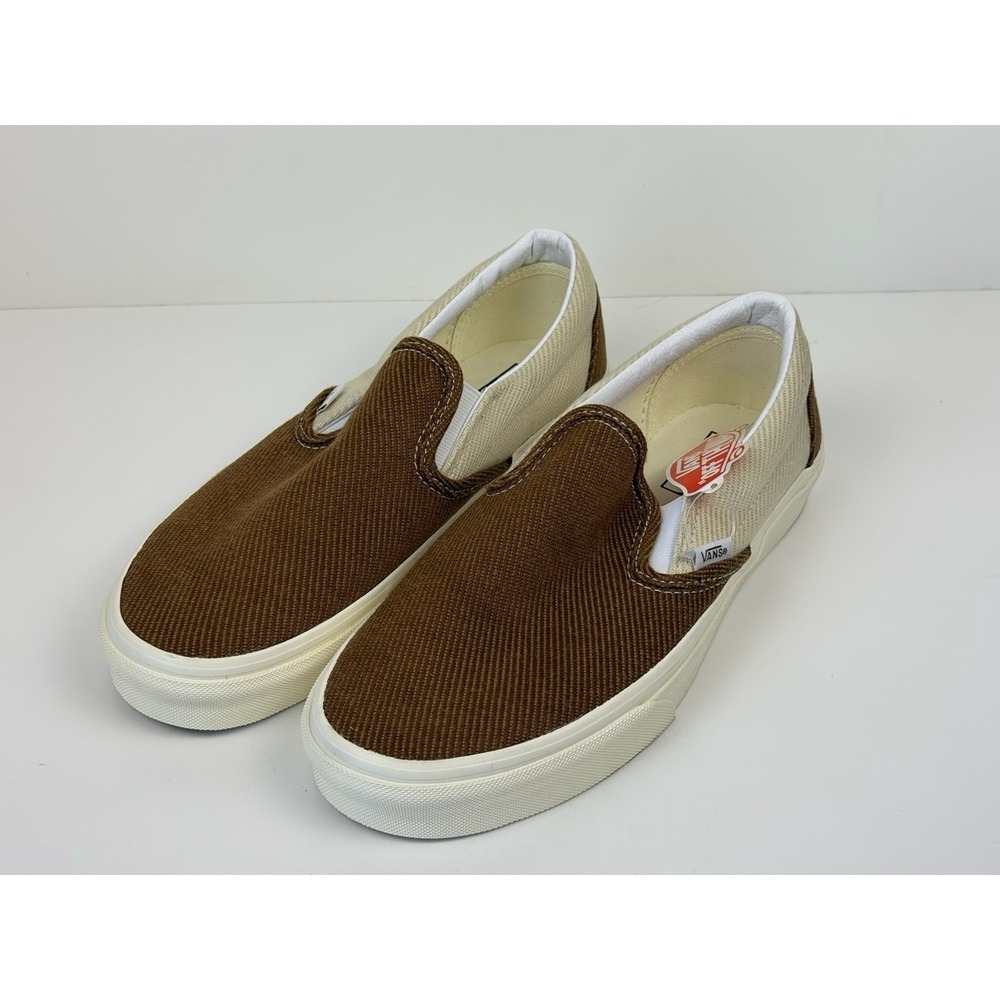 Vans Classic Slip-On Sneakers Mens Size 9 Desert Twill Brown/Beige VN0A5JMHBUE - Picture 5 of 5